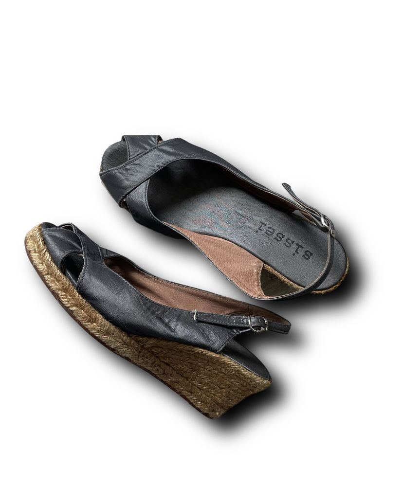 Buty damskie espadryle koturn  lato Sissei Made in Spain 40 szare