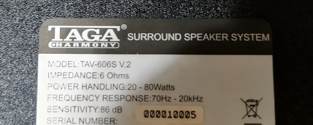 TAGA HARMONY TAV 606 głośnik centralny oraz 2 x sorround