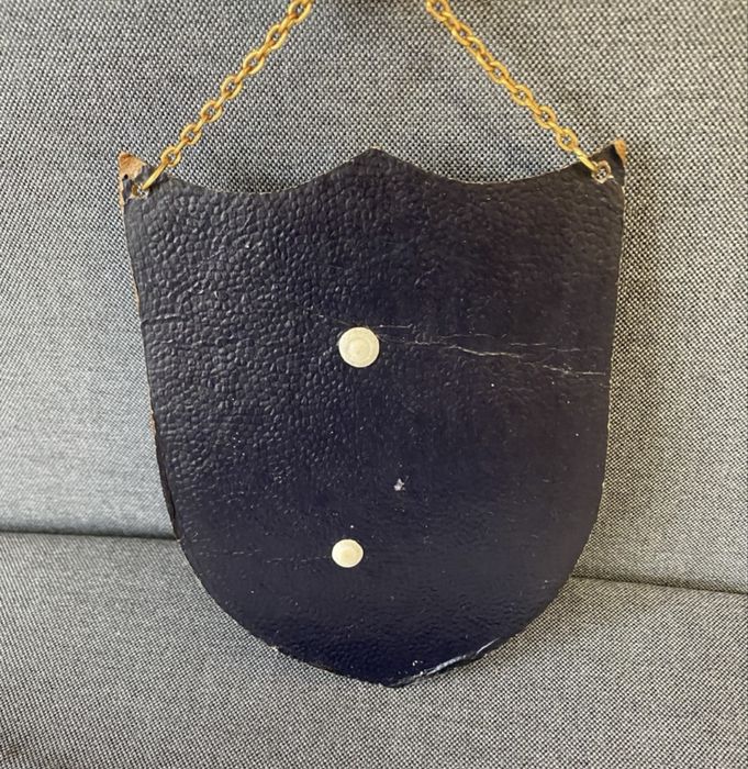 Zawieszka ryngraf dekoracja na ścianę ze statkiem Krynica pamiątka