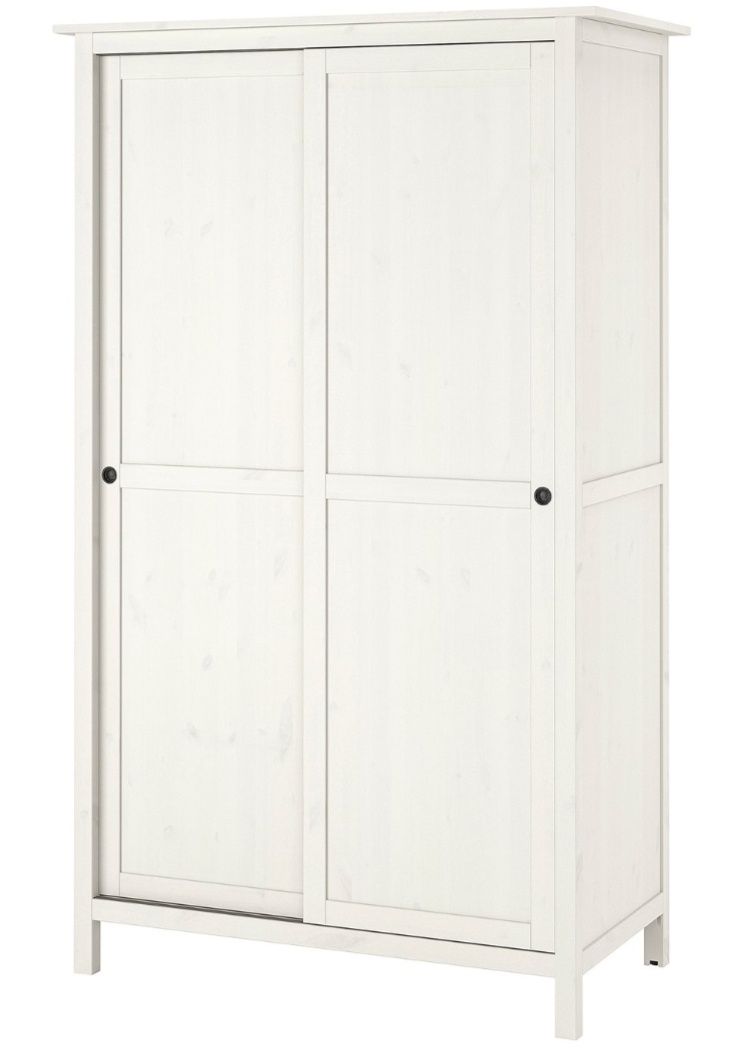 szafa biała ikea hemnes z przesuwanymi drzwiami