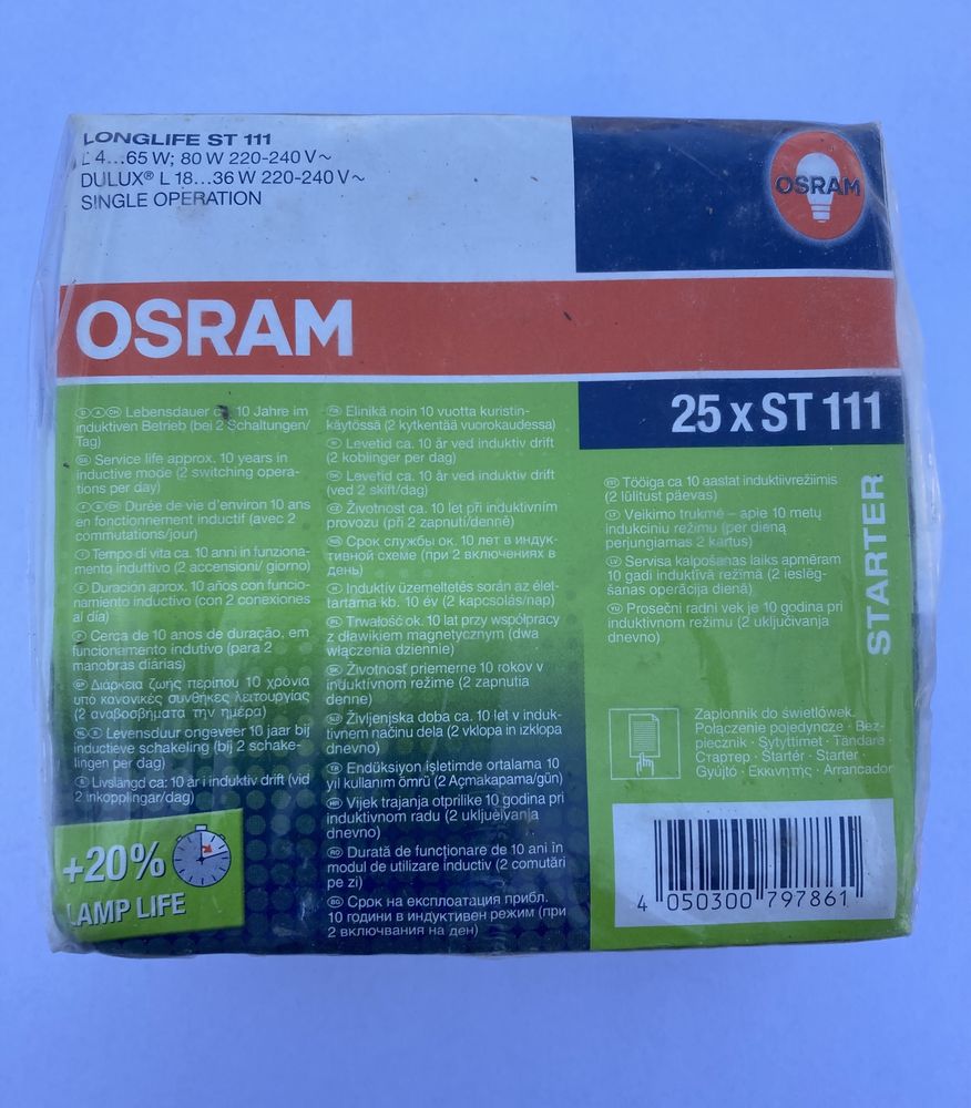 Starter,zapłonnik do świetlówek Osram ST 111