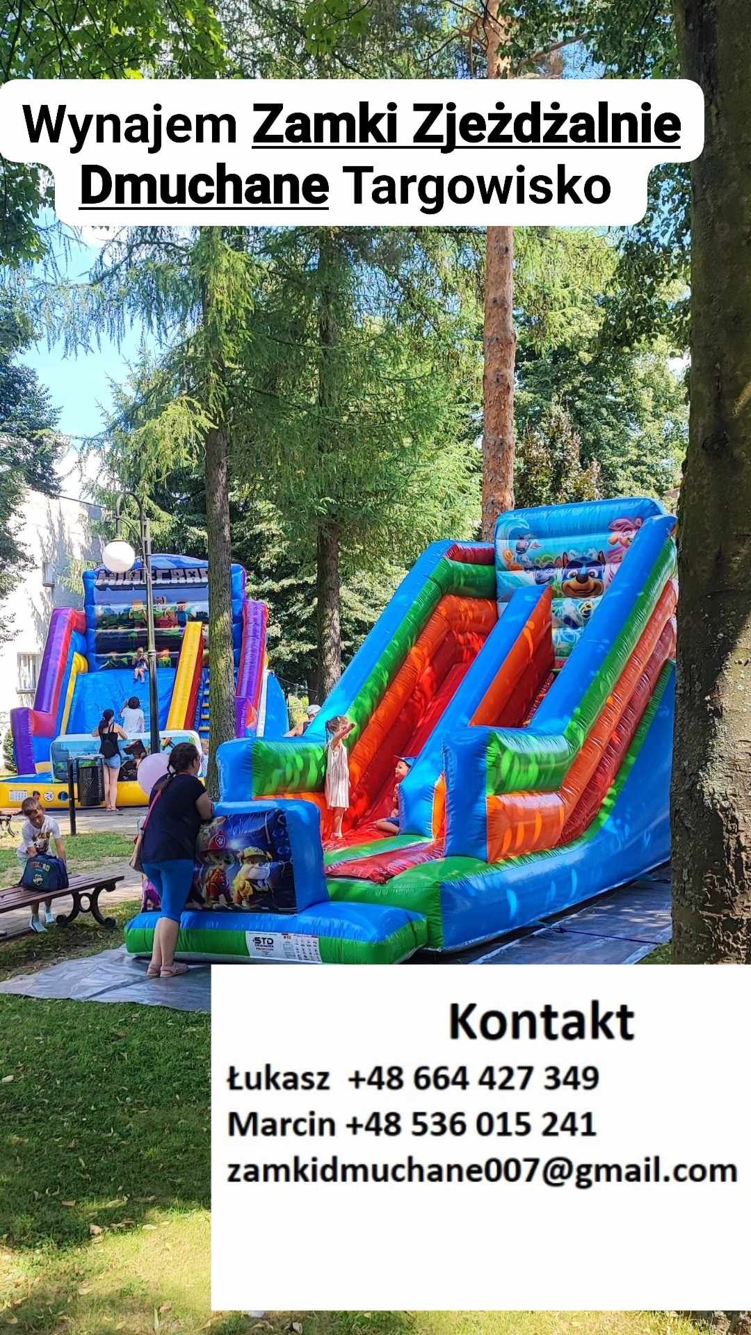 Zjeżdżalnie dmuchane , Dmuchańce . Popcornn. Dmuchance