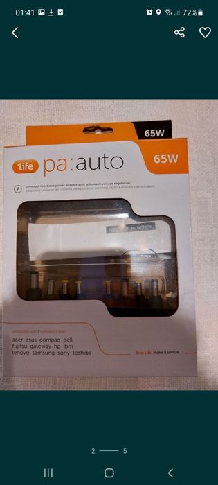 Adaptador para carregadores PC PA auto