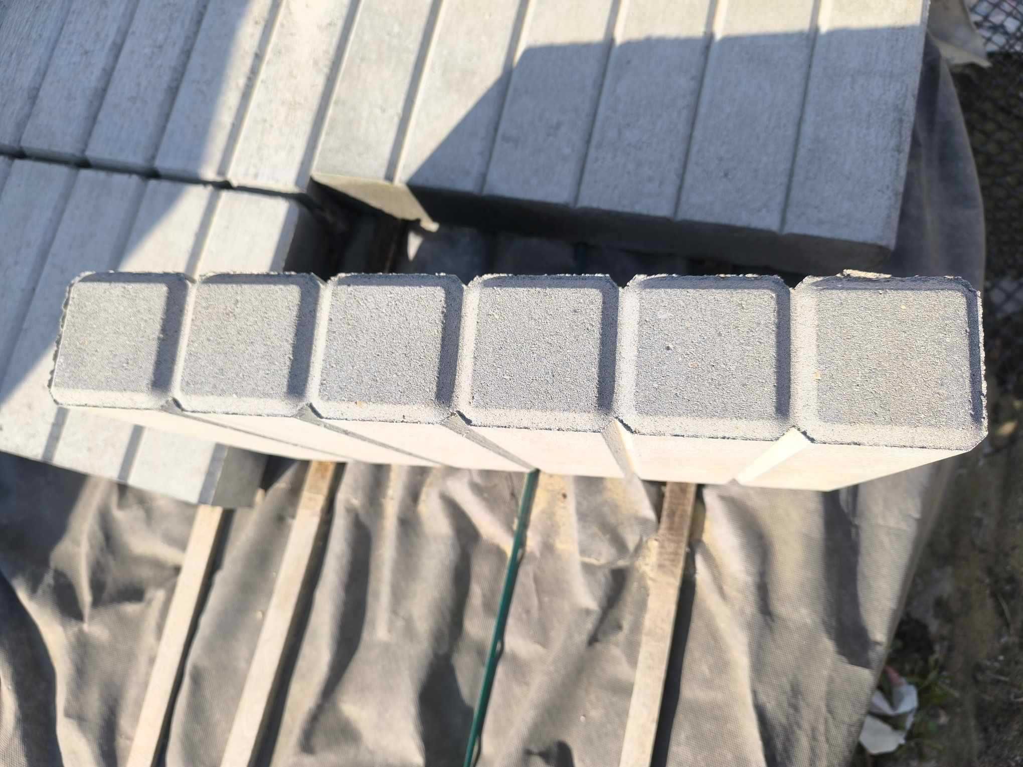 Obrzeże palisadowe SZARE 8x28x48 Endo Polbruk palisady taras schody