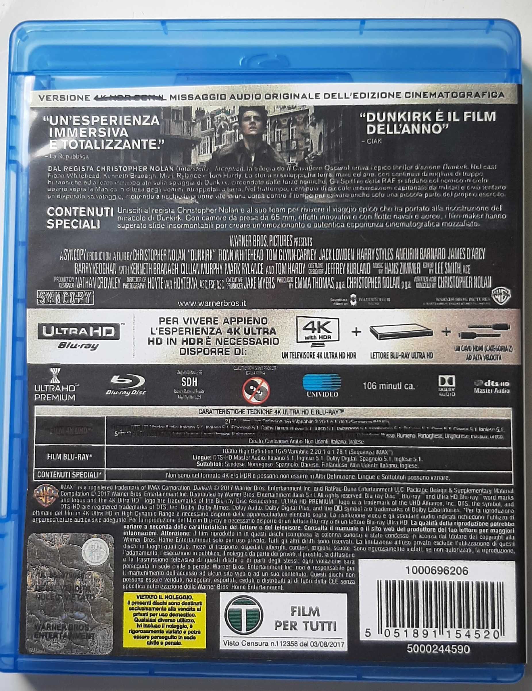 Dunkierka DUNKIRK Blu-Ray x2 wer.ENG wyd.ITA