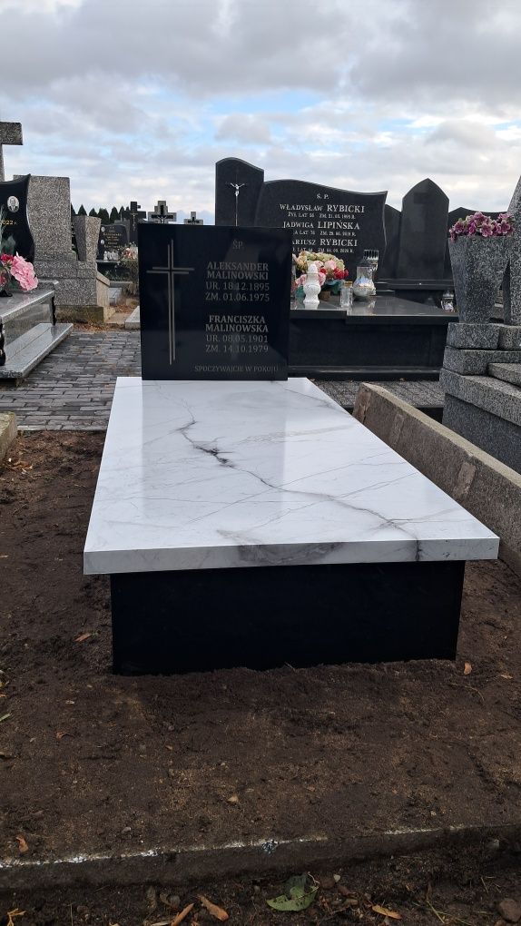 Nowoczesne Tanie Nagrobki Kompozytowe 5300 zł z montażem Cały Kraj.