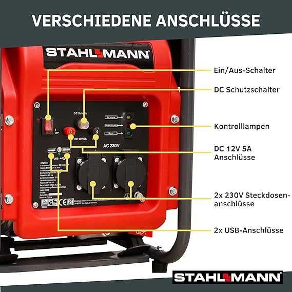 nowy Agregat prądotwórczy STAHLMANN 3.8kw  cichy inwertorowy 3800w