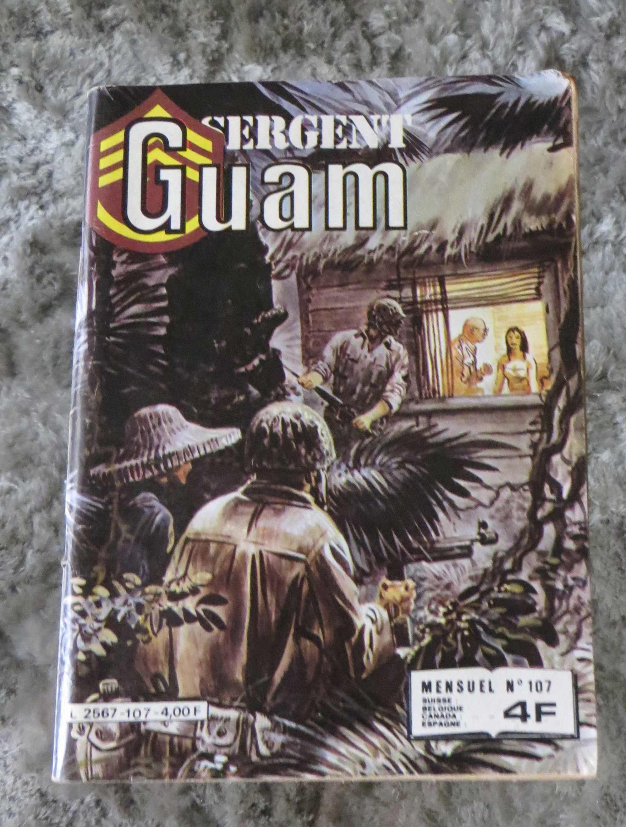 Coleção de 6 livros BD Sargent Guam - Francês, todos de 1981