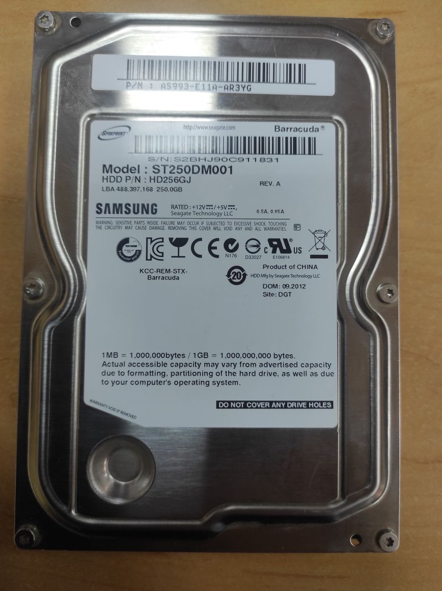 Жесткий диск 3.5 Seagate (Samsung) Barracuda ST250DM001 250 Gb
