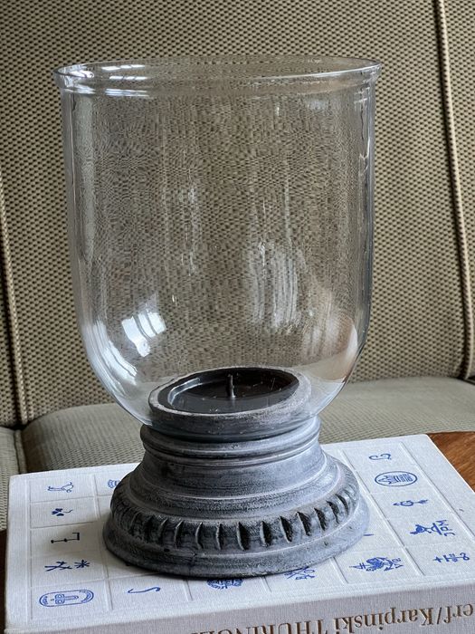 2 duże świeczniki w stylu shabby chic