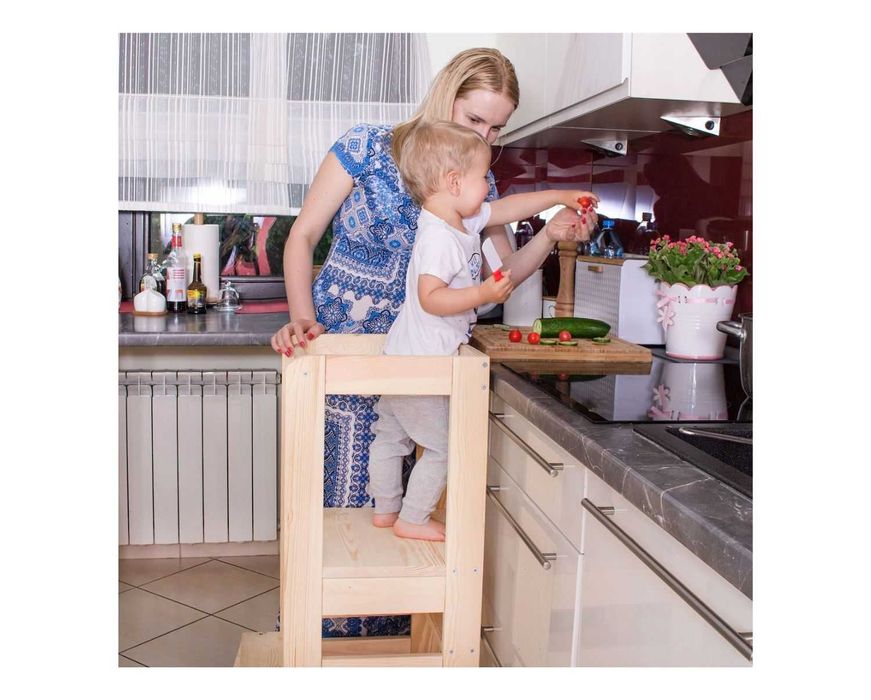 Pomocnik kuchenny drewniany dla dzieci podest do kuchni kitchen helper