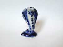 Porcelanowa figurka kobra, wąż. Gzhel, Gżel