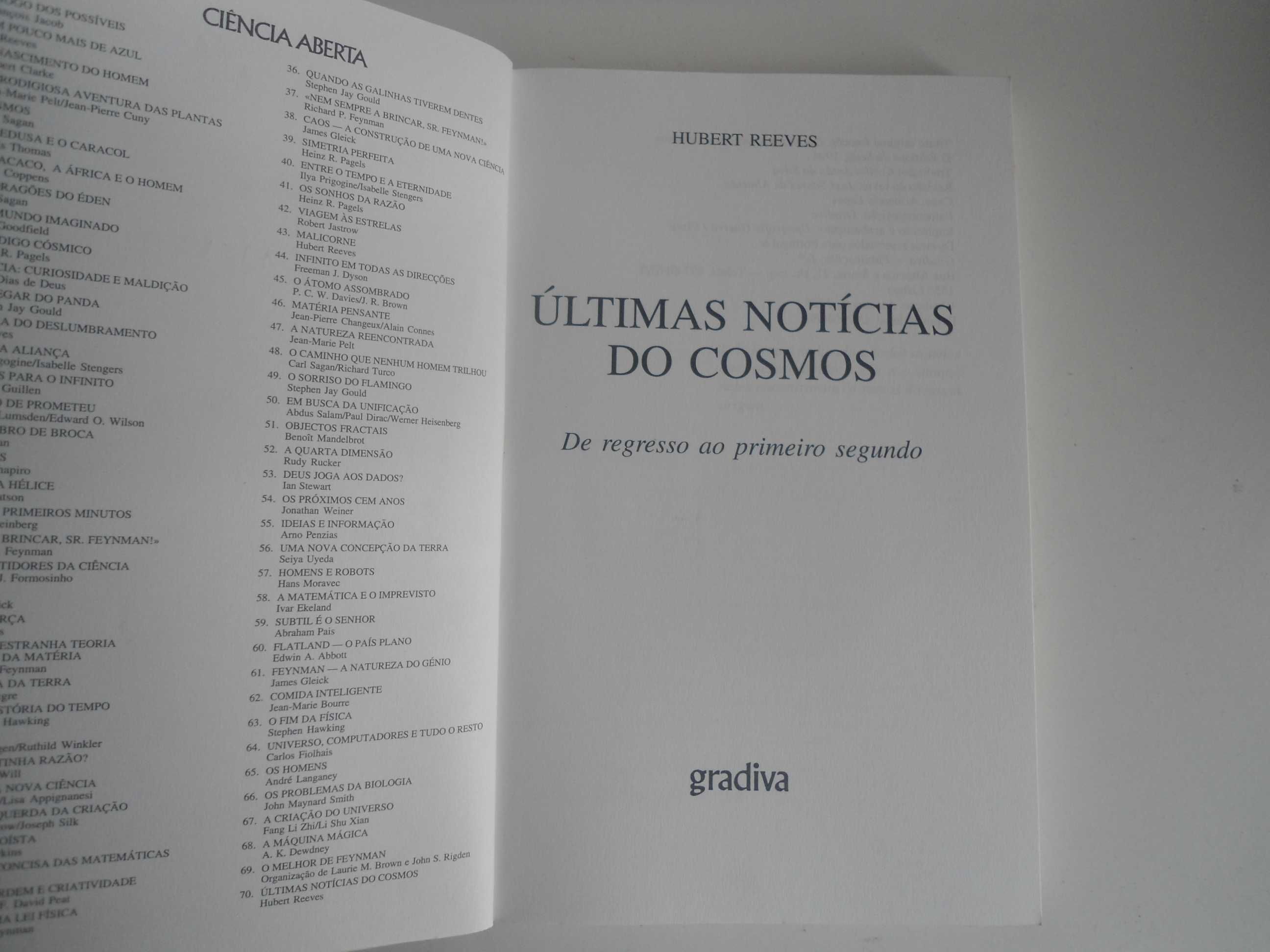 Últimas notícias do cosmos por Hubert Reeves