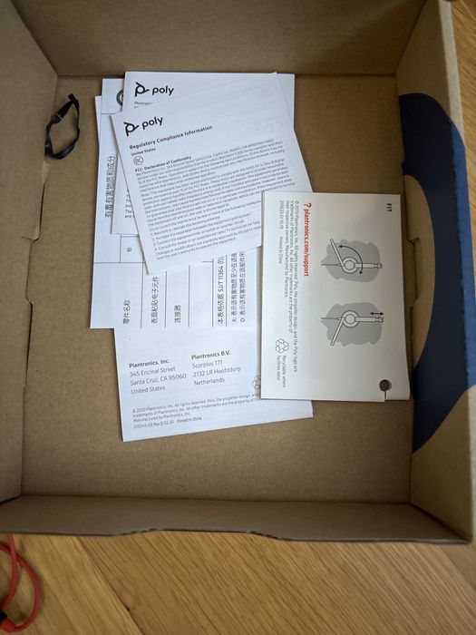 Blackwire 5220 Pooy słuchawki przewodowe Nowe nauszne