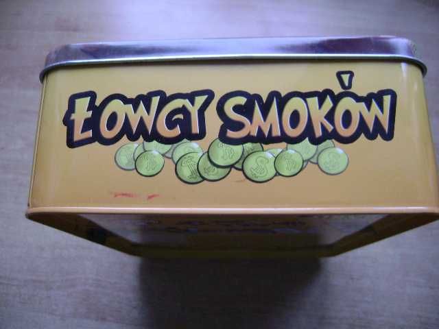 Starocie z PRL - GRY = Pudełko blaszane ŁOWCY SMOKÓW kolekcjonerskie