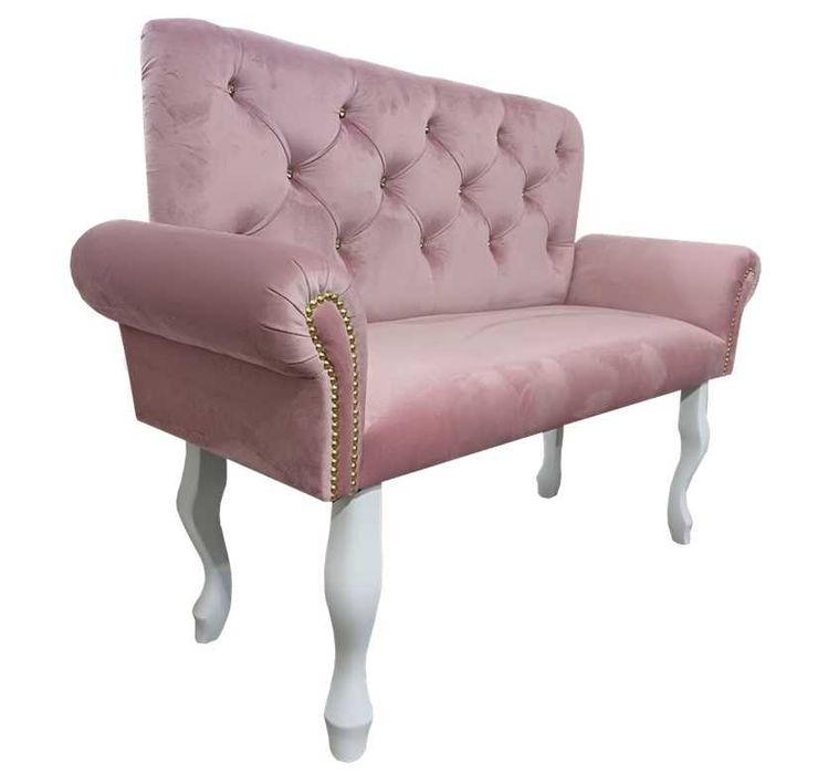Ławka tapicerowana glamour dwuosobowa welurowa - 100 kolorów do wyboru