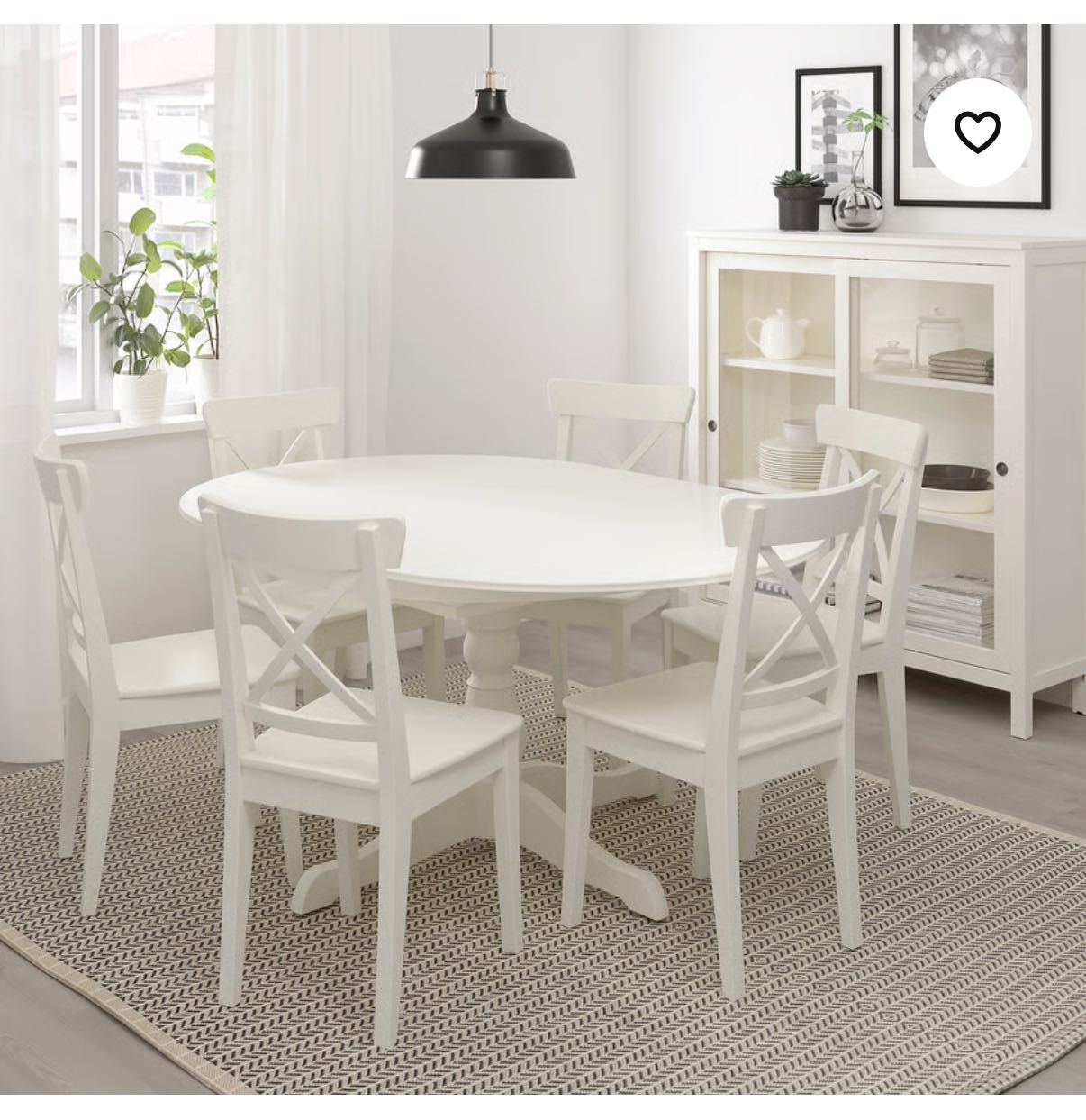Stół okrągły Ikea - rozkładany +4 krzesła