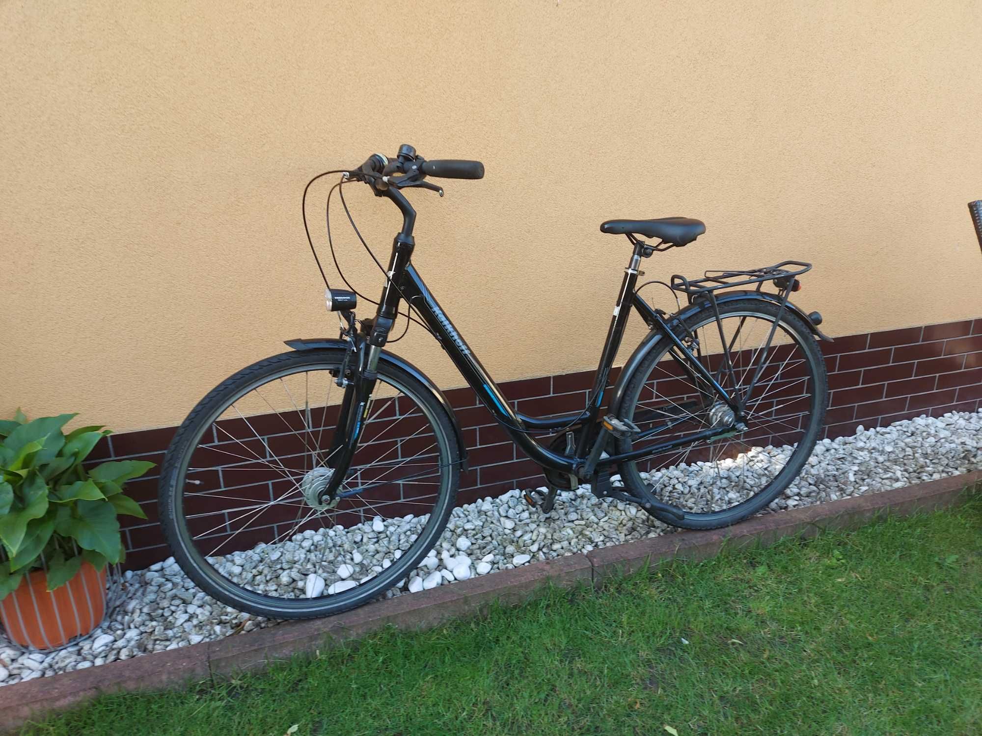 rower miejski damski Kalkhoff dynamo w piaście amortyzator Nexus 7