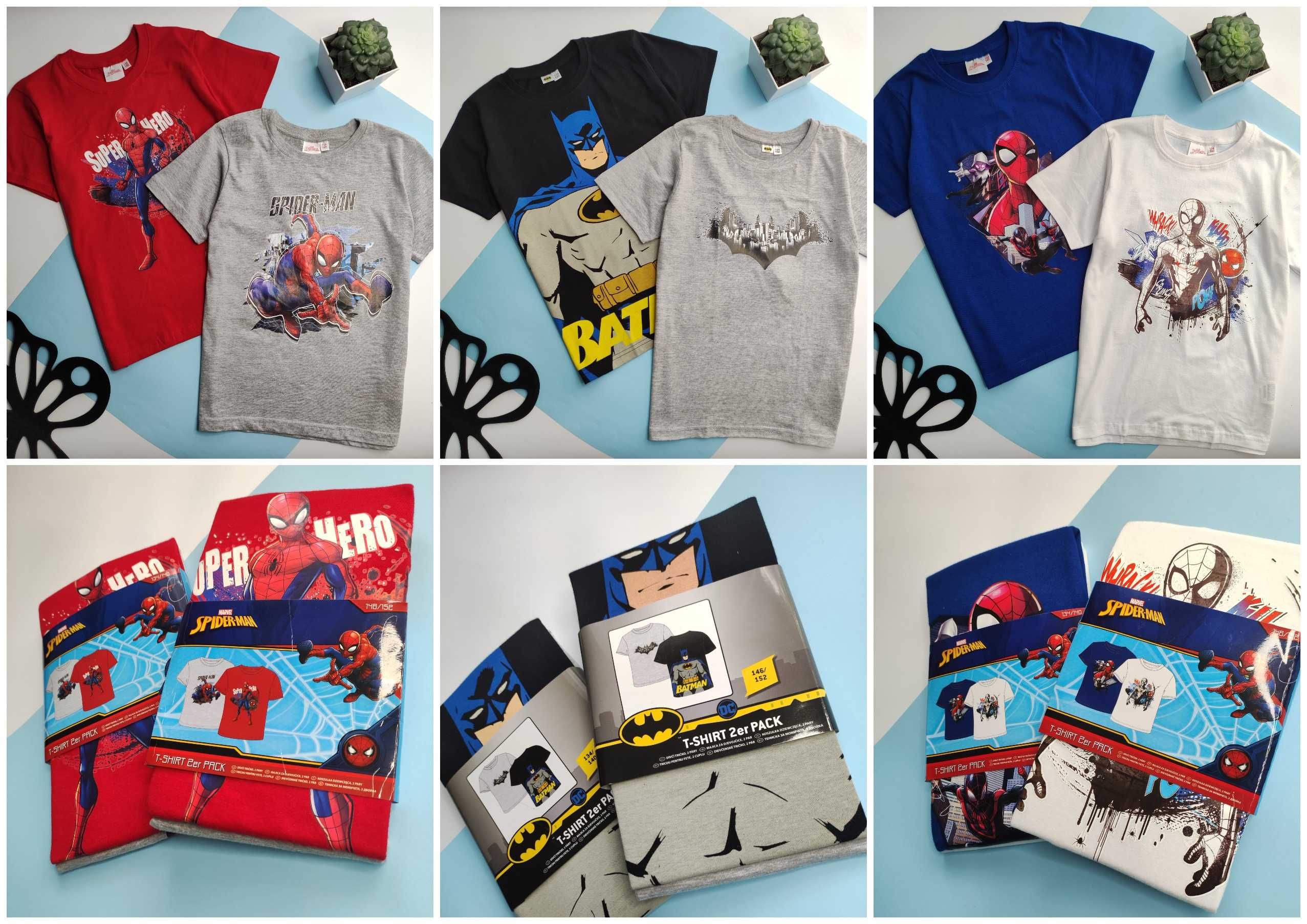 Комплекти футболок від Marvel Spiderman та Batman, футболка, теніска