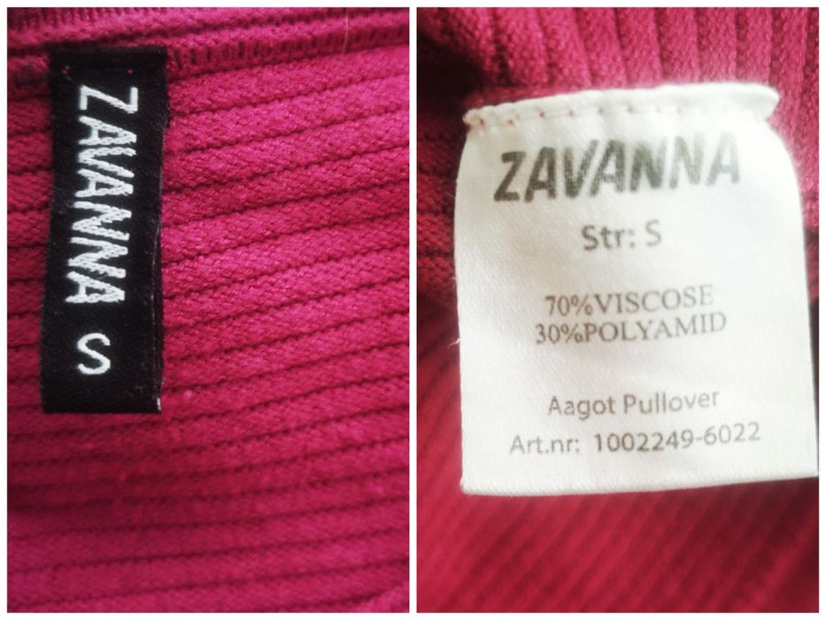 Bluzka różowa fuksja z wiskozy sweter S M 38  ciepły