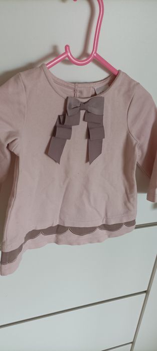 Elegancka sukienka różowa z kokardą 86 świąteczna