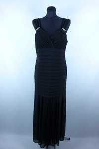 R&M RICHARDS czarna sukienka maxi cyrkonie 14 / 42