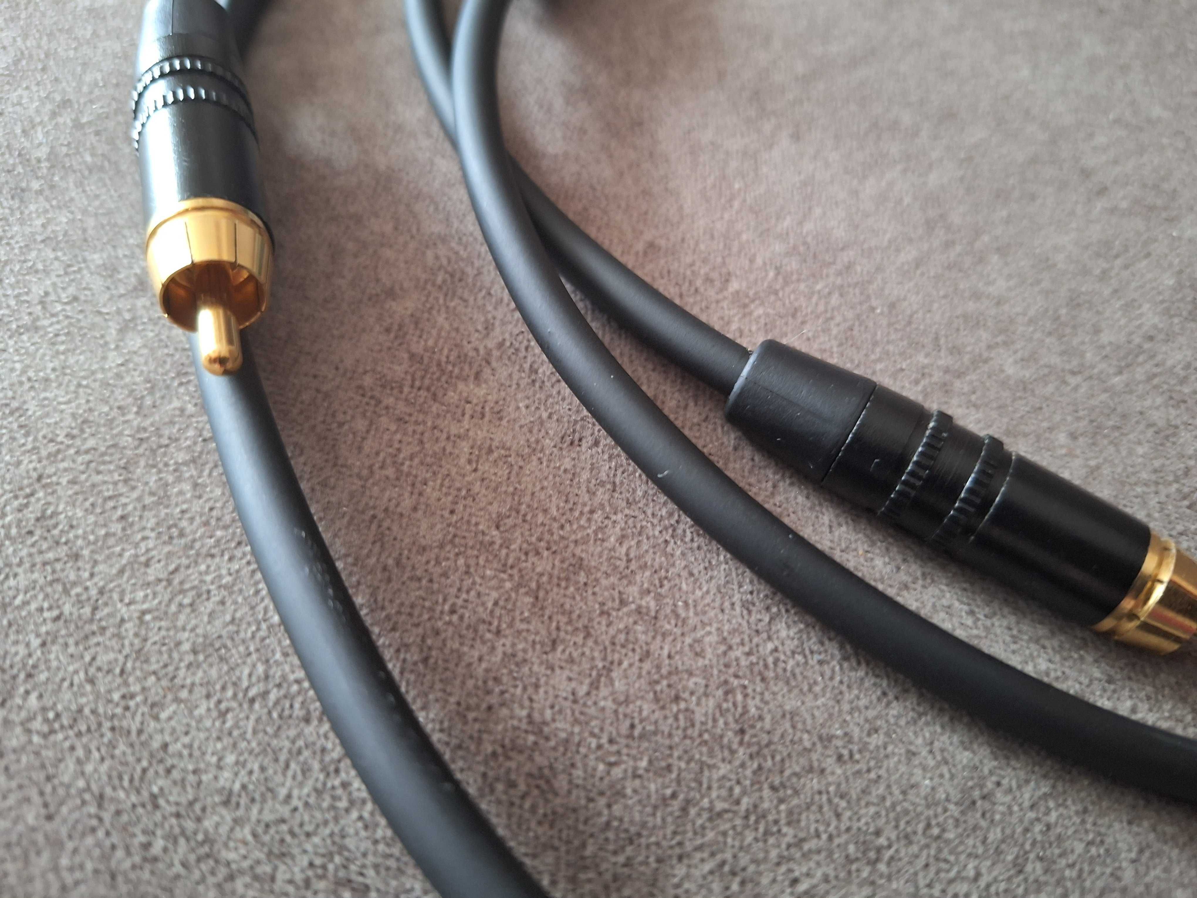 Kable RCA Gotham czarne DIY_Okazja_do pre phono i audio