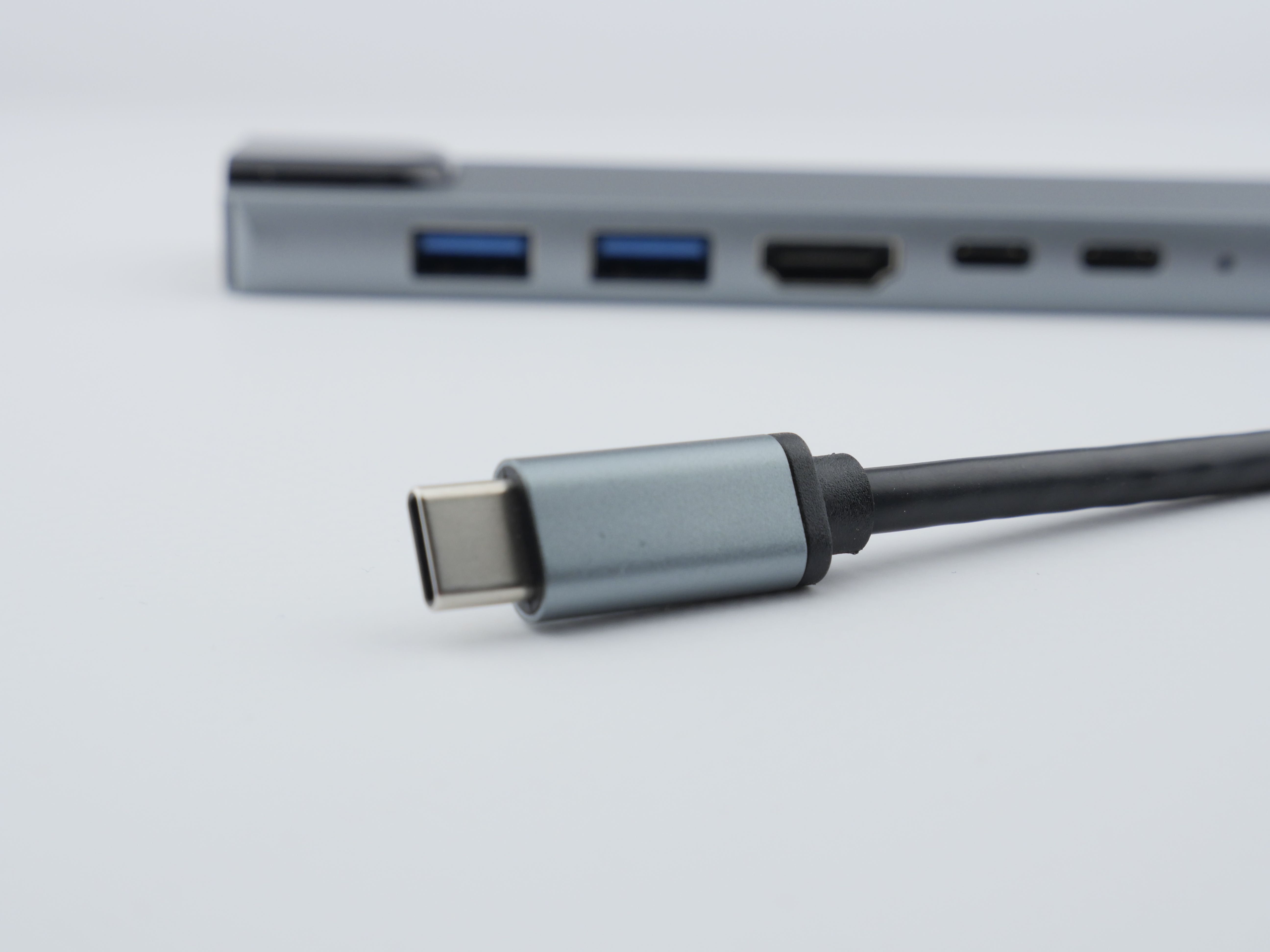 USB HUB Хаб для макбука, телефона  TypeC 4k HDMI + PD+USBC+USB3.1+RJ45