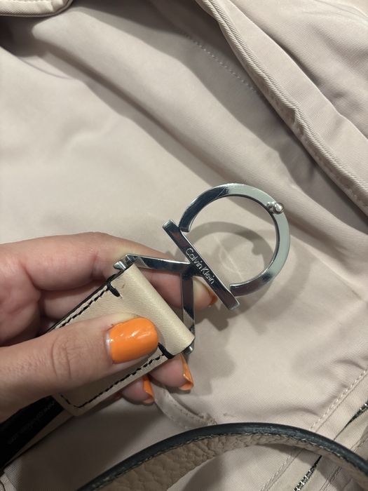 Kurtka calvin klein pasek jesienna wiosenna ocieplana