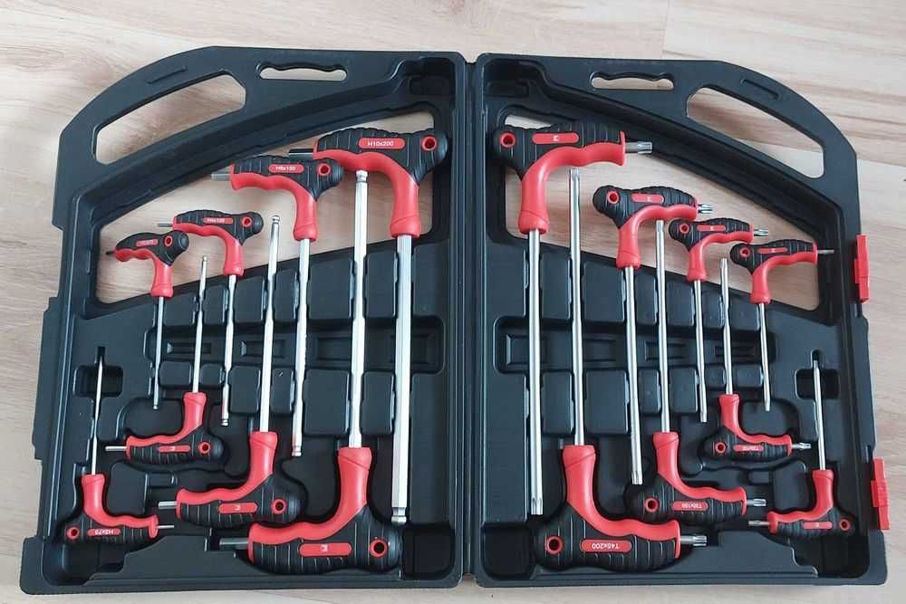 Klucze imbusowe z kulką i torx MyProject w walizce 16 szt.