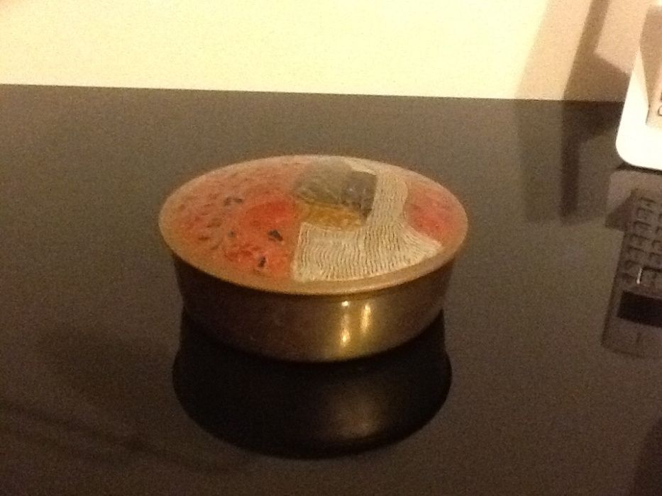 Caixa em bronze para joias Vintage