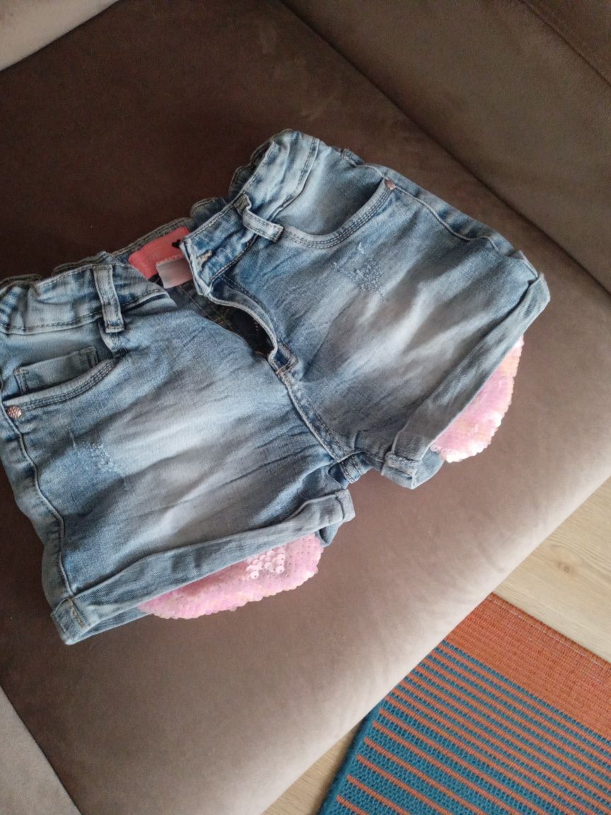 Szorty jeansowe dla dziewczynki rozmiar 140