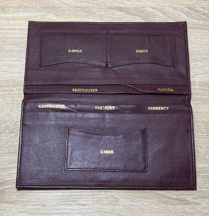 Шкіряний Тревел-кейс (органайзер для документів,грошей) 22*11 см