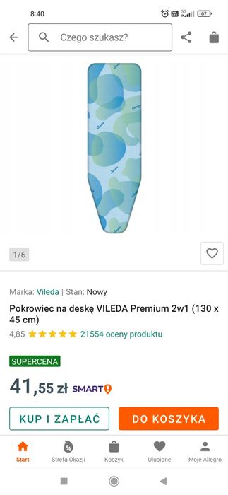 Pokrowiec na deskę do prasowania 130+45 cm
