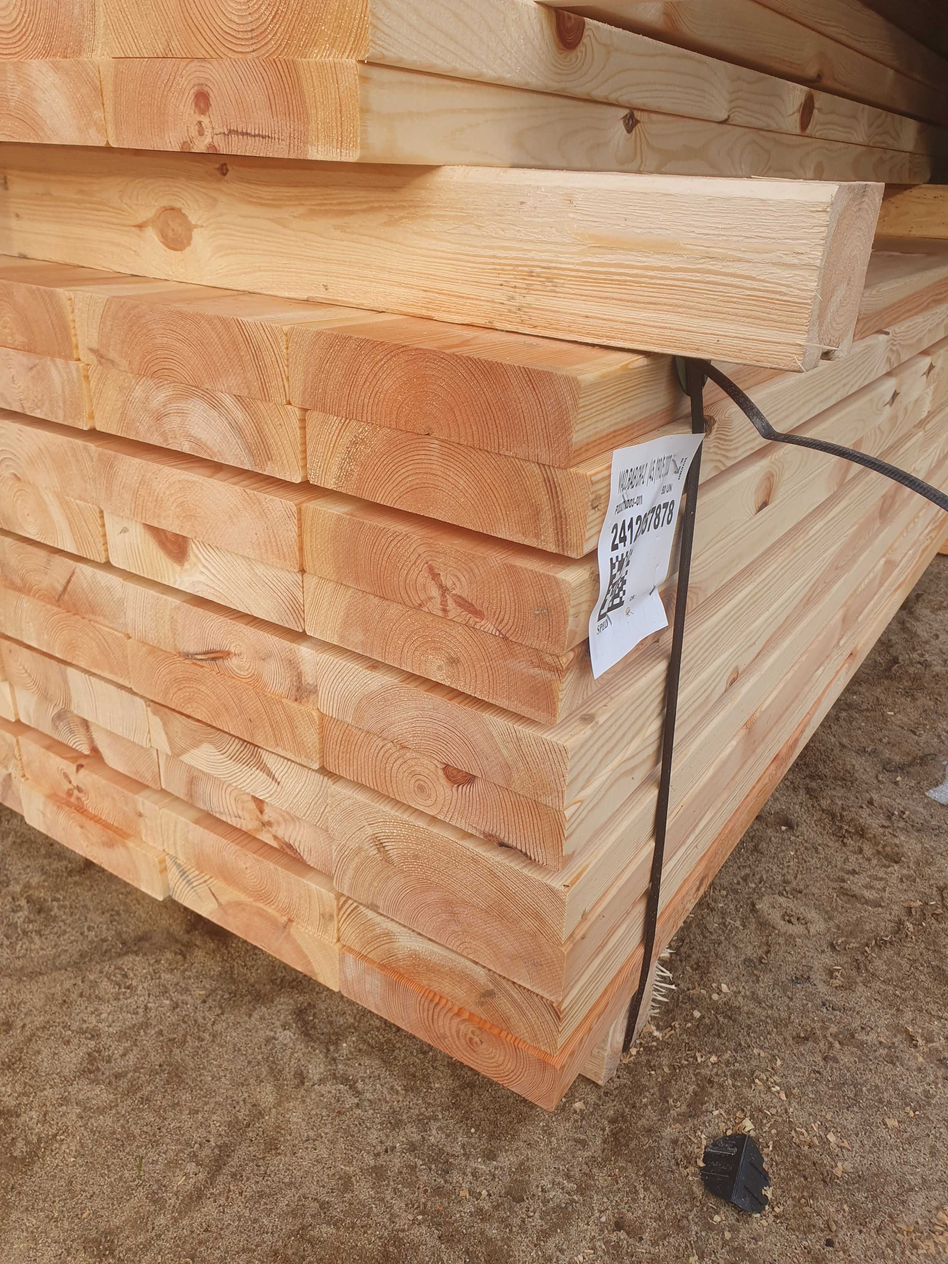 Drewno konstrukcyjne suche strugane 45x195 sosna c24