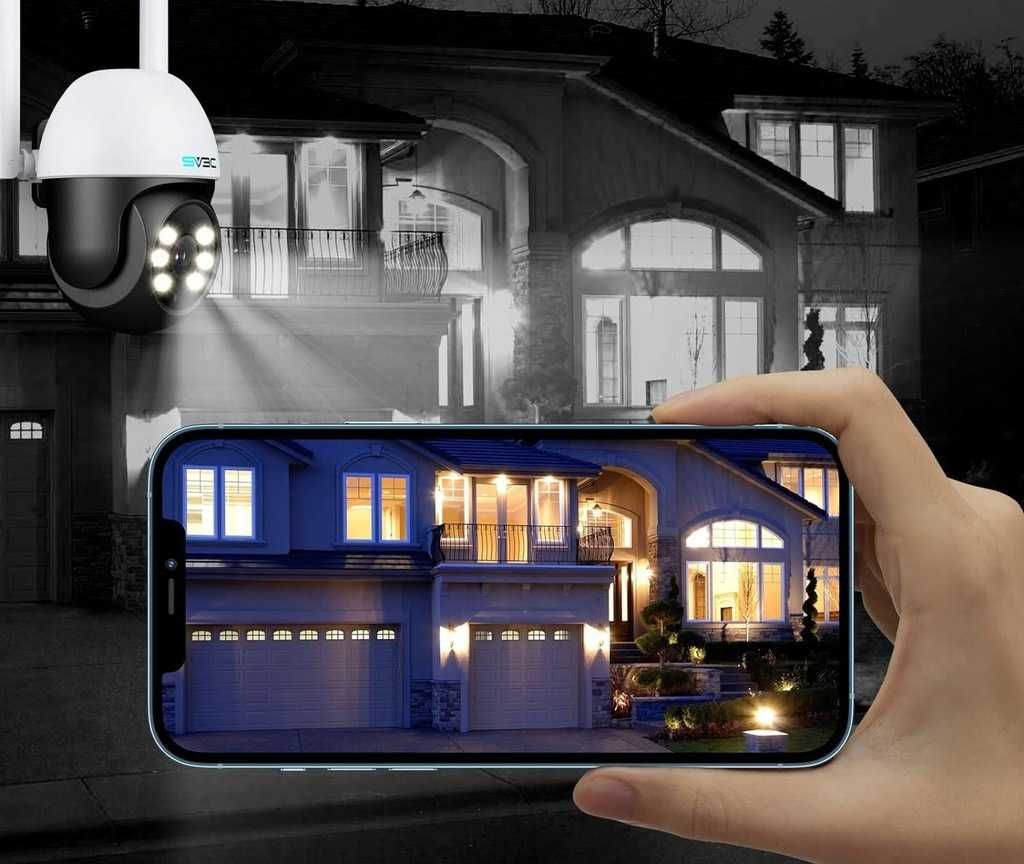 2x Zewnętrzna Kamera IP SV3C C13 PTZ 1080P Wi-Fi 2-kierunkowe