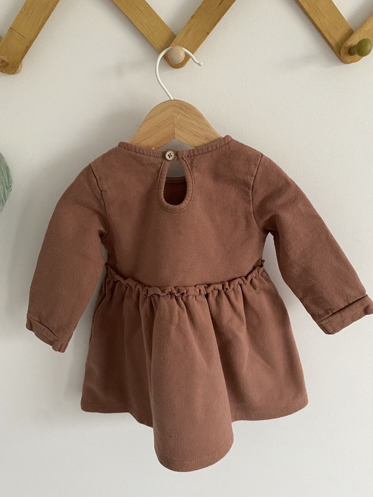 Sukienka lil’ atelier 68 brązowa bawełna jak newbie