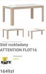 Stół rozkładany Attention Flot 16 szary