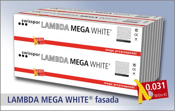 Styropian Swisspor LAMBDA MEGA WHITE Fasada 0,031 / Dostawa Gratis