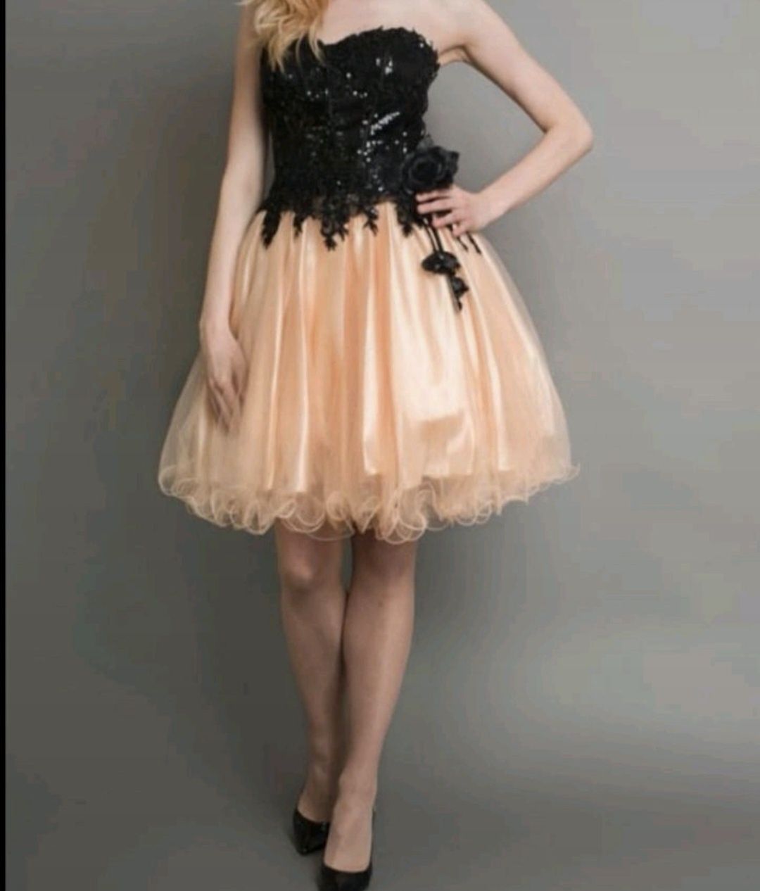Elegancka wieczorowa sukienka suknia na wesele lub studniówkę roz XS/S