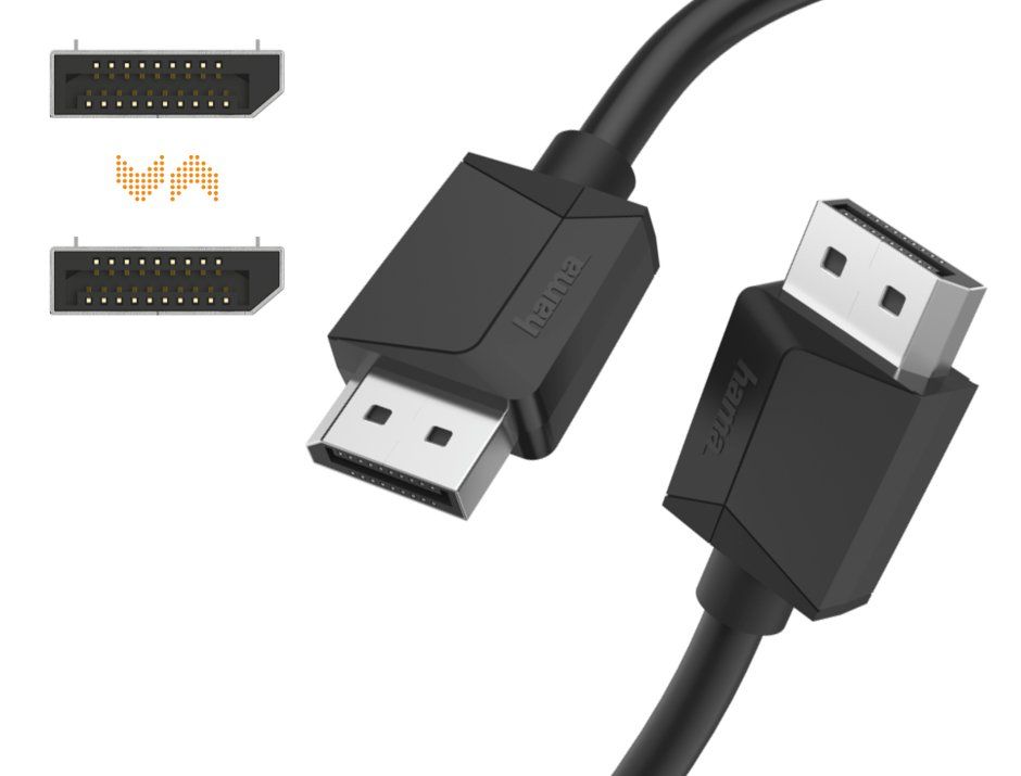 Hama Kabel Displayport 1.2 ultra HD 4K 5 m, czarny OUTLET