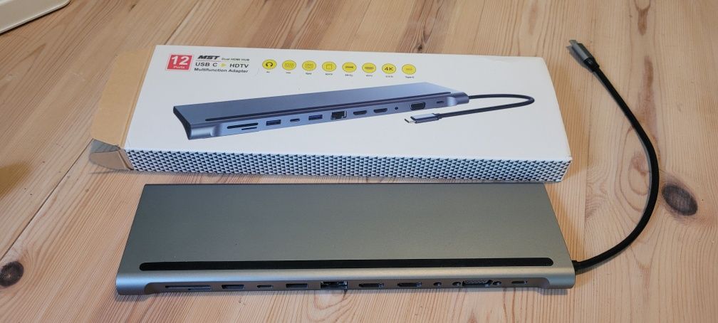 Stacja dokująca, hub USB-C 12 w 1