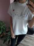 Biała koszulka t-shirt z krótkim rękawem napis Polska r. S M damska