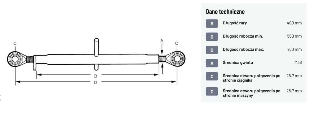 137.5236.501 Łącznik górny, kat. 2