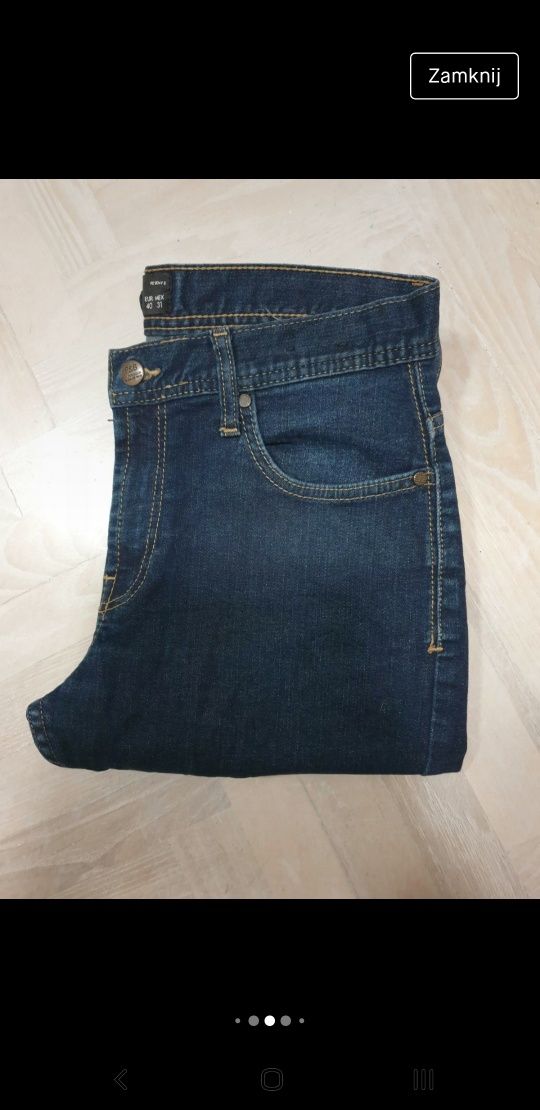 Męskie spodnie jeansy skinny granatowe rozm. 31  M Pull & Bear