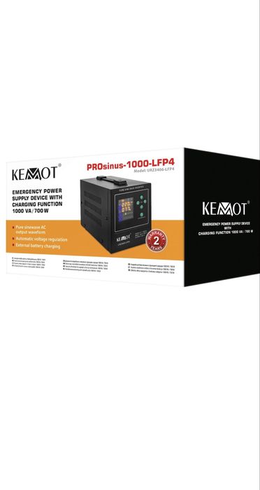 ДБЖ Kemot PROsinus-1000-LFP4 700 Вт/1000 ВА Black