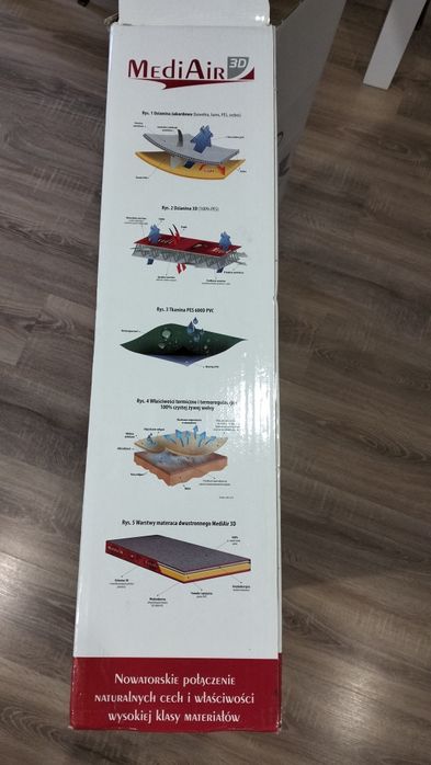 Materac skladany rehabilitacyjny gimnastyczny uniwersalny MediAir 3d
