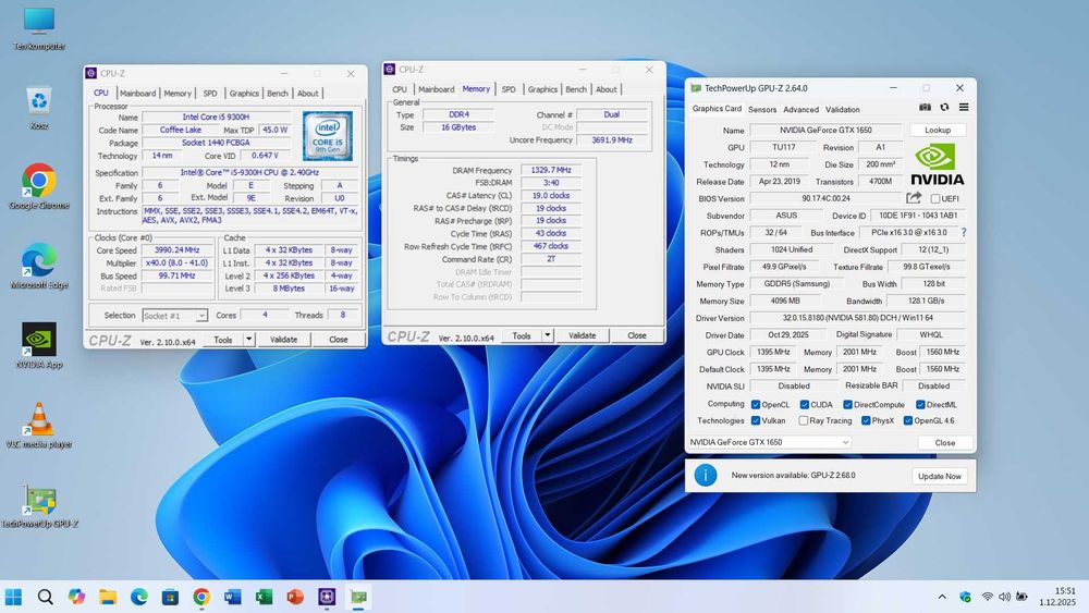Laptop ASUS FX505GT-HN119 i5-9300/16GB DDR4/SSD512/HDD500GB GTX16504GB