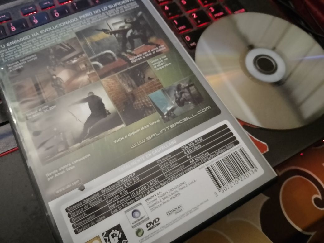 Video jogos- PC-DVD-ROM-Code Games-Splinter cell-5E-Farcy2-5E.Desde 2E