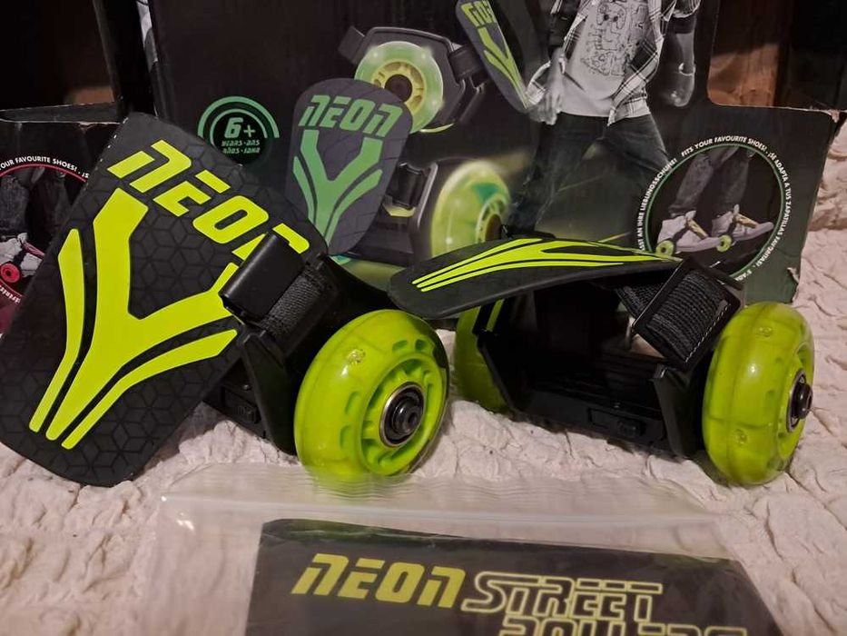 Ролики на пятку Neon Street Roller, рожеві та зелені
